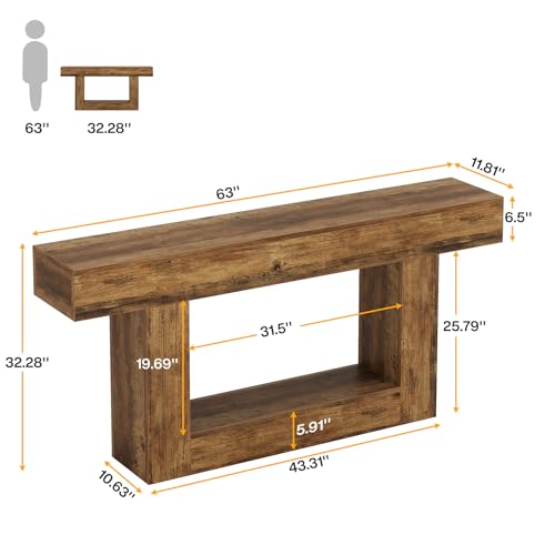 63" Farmhouse TV Stand for 65" TV, Two-Tone Media Console Table, view 4
