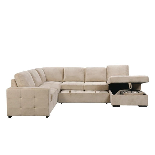 123" Oversized Sectional Sofa with Storage Chaise, U Shaped Sectional Couch for Large Space Dorm Apartment.