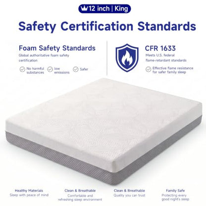 10 Inch Queen Size Mattress, Japanese-made Memory Foam Mattress in a Box, view 6