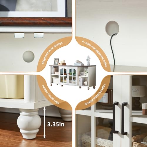 Farmhouse TV Stand for 60 in TV, Entertainment Center for Living Room, view 7