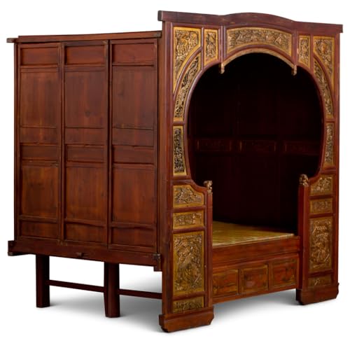 Antique Ci-Xi Chinese Moon Gate Canopy Bed, view 4