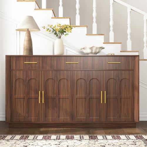 Sideboard Buffet Cabinet with 3 Drawers, view 8