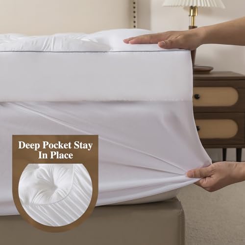5 Inch Memory Foam Mattress Topper (Queen, 60x80),Deep Pocket, view 6