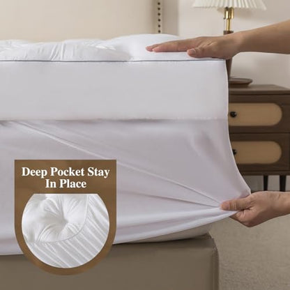 5 Inch Memory Foam Mattress Topper (Queen, 60x80),Deep Pocket, view 6