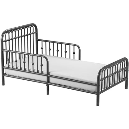 Monarch Ivy Metal Toddler Bed, Graphite Gray