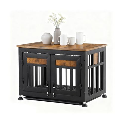 Dog Crate Furniture，26" Dog Kennel Furniture with Indestructible Metal, view 2