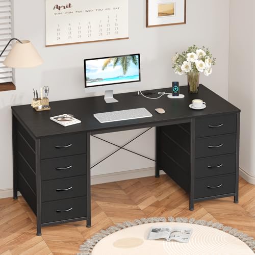 50 Inch Computer Desk with 8 Drawers for Home Office, Bedroom, Living Room, view 2