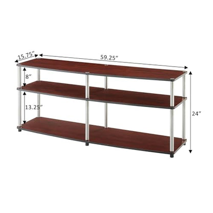 Designs2Go 3 Tier 60" TV Stand, Cherry