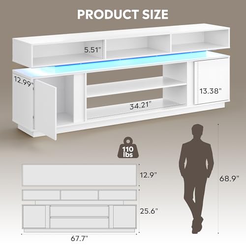 Modern TV Stand for 75 Inch TV, view 3