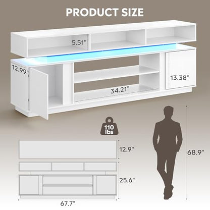 Modern TV Stand for 75 Inch TV, view 3