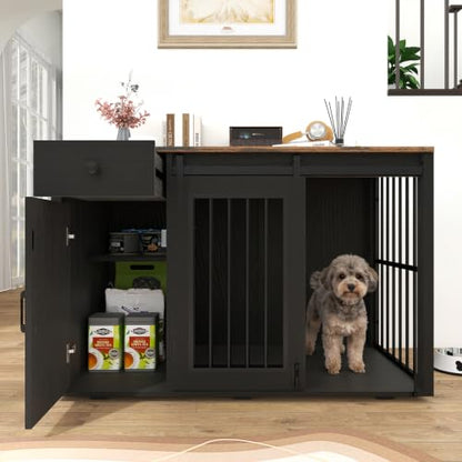 44" Dog Crate Furniture, Dog Kennel (44" Left Facing Door), view 7