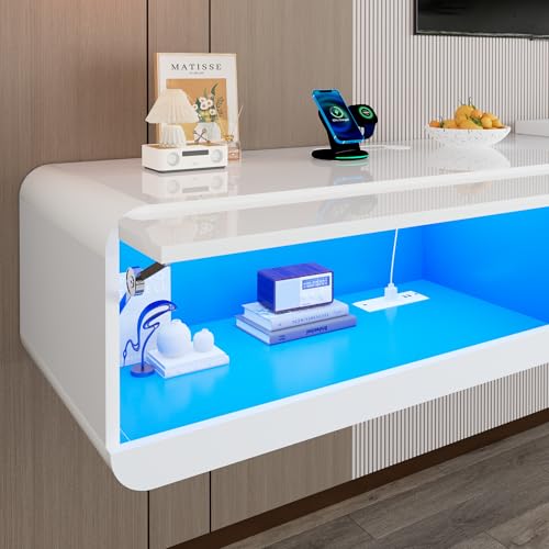 Floating LED TV Stand for TVs Up to 100 inch, view 7