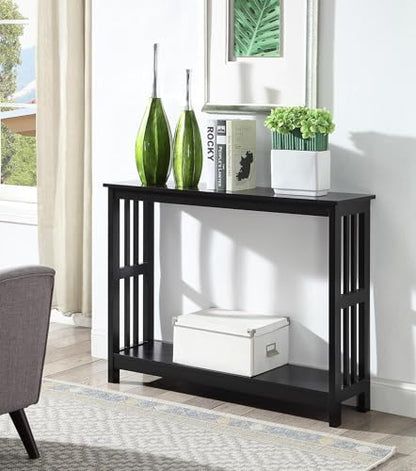 203399BL Mission Console Table, Black