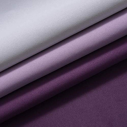 Rod Pocket Ombre Room Darkening Curtains for Bedroom, Light Blocking Gradient Purple and Greyish White Thermal Insulated Curtains Drapes for Living Room,2 Panels, 52x84 inches Length
