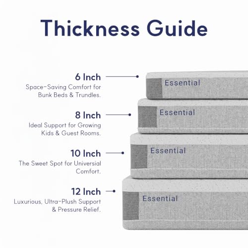 6 Inch Queen Mattress, Bamboo Cover Memory Foam Bed in a Box, view 3