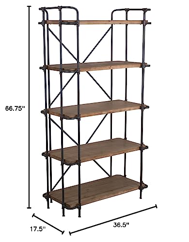 SOHO Indoor-Outdoor Antique Finish -Outdoor Iron 5-Shelf Bookcase