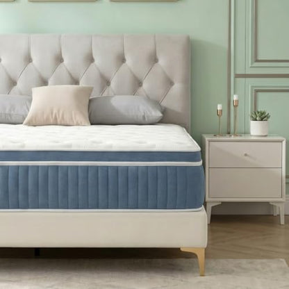Full Size Mattress, 10 Inch Cooling Hybrid Full Mattress in a Box, view 8