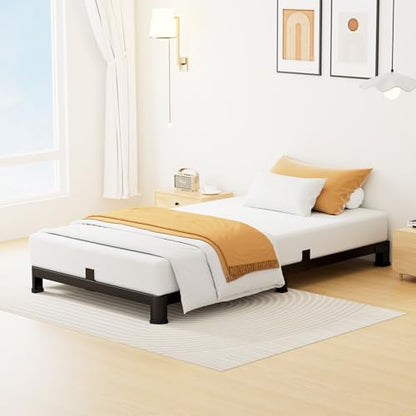 4 Inch Twin Bed Frame Low Profile with Rounded Legs, Easy Assembly, view 4