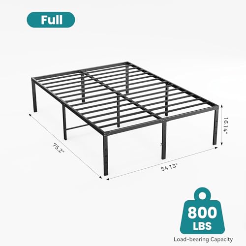 Full Size Metal Bed Frame, Platform Bed Frame, 16 Inch, view 4