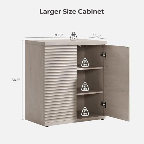 Buffet Cabinet with Storage Sideboard Cabinet with Doors & Shelves, view 4