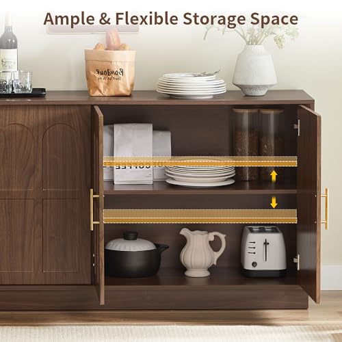 66.5" Sideboard Buffet Cabinet with Storage, Modern Credenza, view 7
