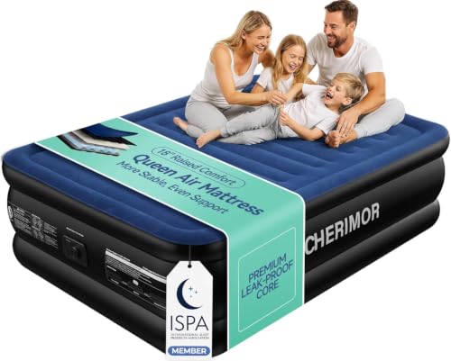 Queen Air Mattress with Built-in Pump, 18" Raised Upgraded Comfort, view 3