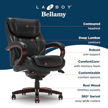 La-Z-Boy Executive Ergonomic Office Chair with Lumar Support, Leather Chair, view 5