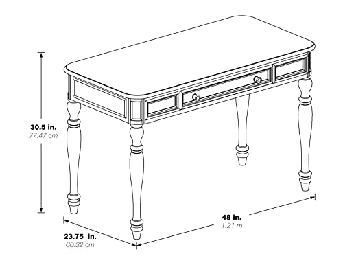 OSP Home Furnishings Country Meadows 48 Inch Writing Desk with Drawer, view 4