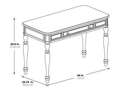 OSP Home Furnishings Country Meadows 48 Inch Writing Desk with Drawer, view 4