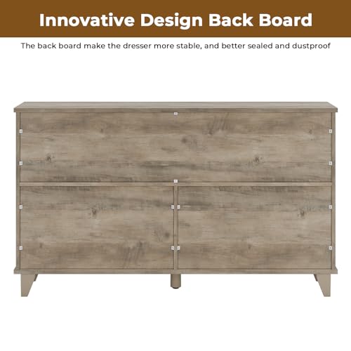 Farmhouse 6 Drawer Dresser for Bedroom, view 6