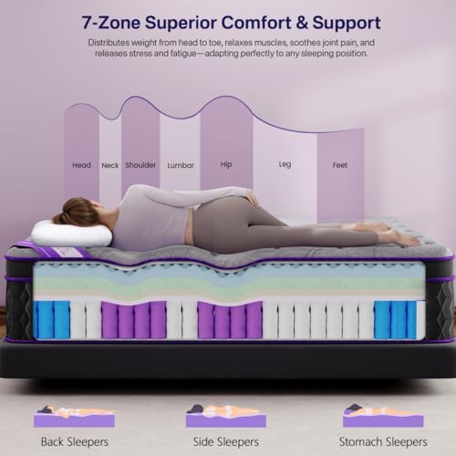 (Luxury Hotel) 16 Inch Firm King Size Hybrid Mattress in a Box, view 5