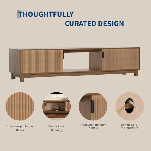 70" Fluted TV Stand for TVs up to 75 inch, view 7