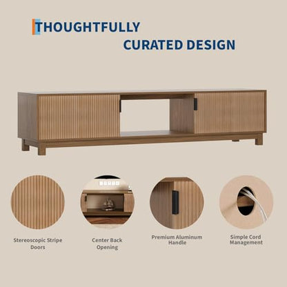 70" Fluted TV Stand for TVs up to 75 inch, view 7