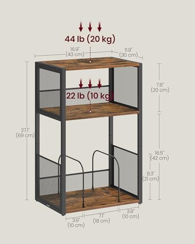 3-Tier Record Player Stand, Vinyl Record Storage up to 100 Albums, view 4