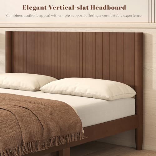 Solid Wood Queen Bed Frame, view 5
