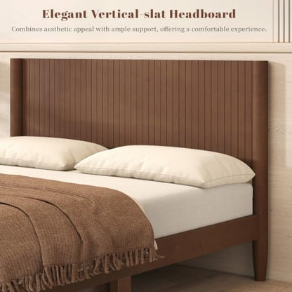 Solid Wood Queen Bed Frame, view 5