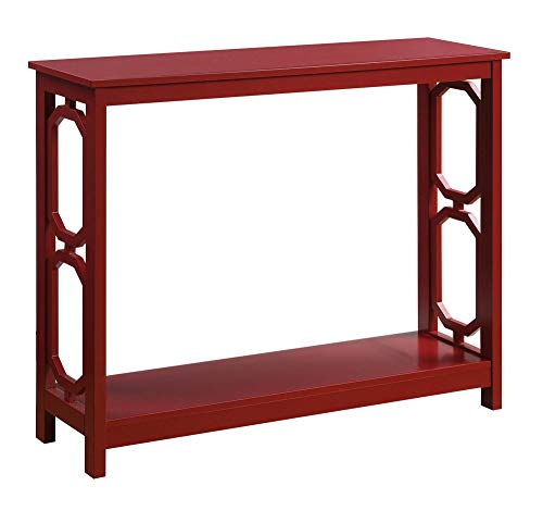 Omega Console Table, Cranberry Red