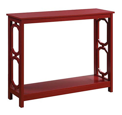 Omega Console Table, Cranberry Red