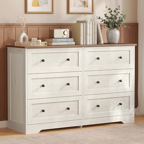 6-Drawer Dresser, Chest of Drawers, 47.2 x 15.7 x 30.7 in, view 2