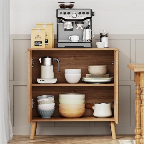Fluted Storage Cabinet, Buffet Cabinet with Storage, view 8