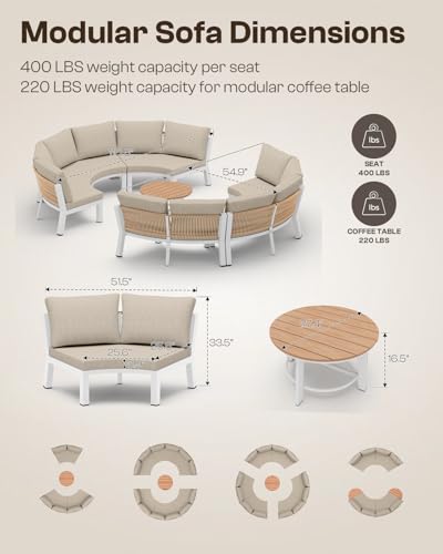 Luxury Patio Furniture Set for 10 People, view 3