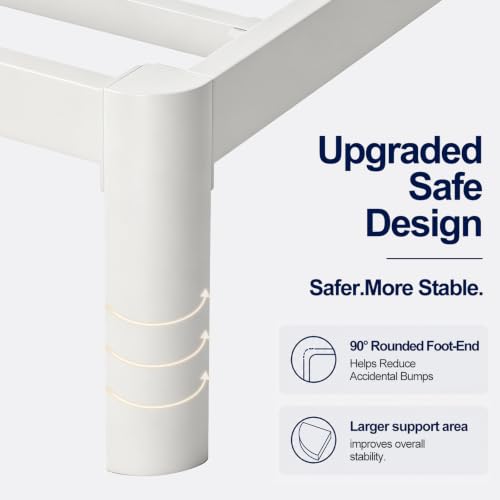 Full Metal Bed Frame with Round Corner Legs, view 4