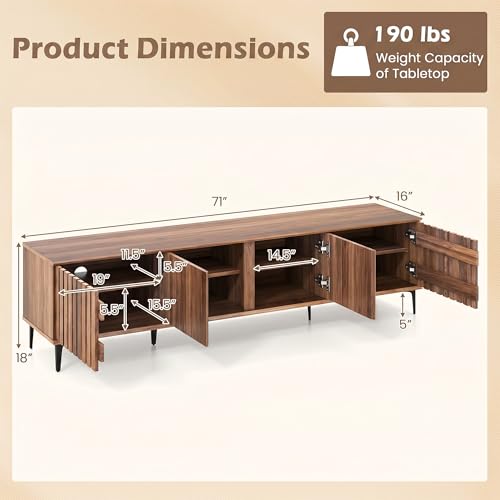 4-Door TV Stand for 80 Inches TVs, view 4
