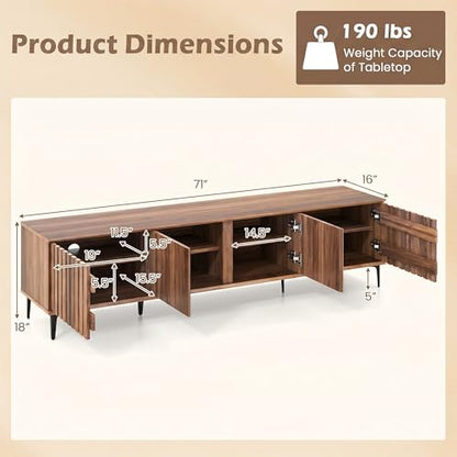 4-Door TV Stand for 80 Inches TVs, view 4