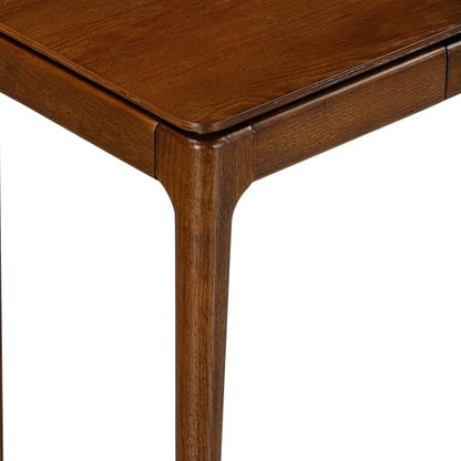 Mingle 47-Inch Console Table, Modern Solid Wood Entryway Table with Hidden Drawer, Waterproof & Heat Resistant, Narrow Table for Hallway, Living Room & Foyer, Dark Walnut