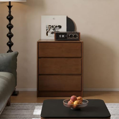 100% Solid Wood Nightstand, Wide Tall NightStand with 3 Drawers for Bedroom, view 7