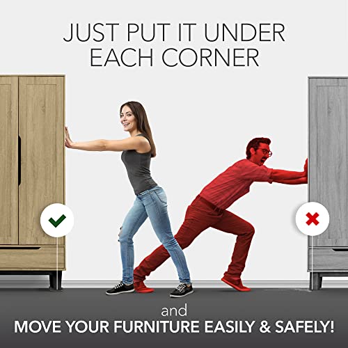 Felt Furniture Sliders for Hardwood Floors 16 PCS 3 ½” - Furniture Slider with Unique Design - Heavy-Duty Furniture Movers for Hard Surfaces - Felt Sliders - Move Your Furniture Easily!