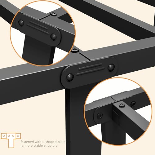 Metal Bed Frame, 14Inch Full Size Bed Frame with Storage Space, view 6