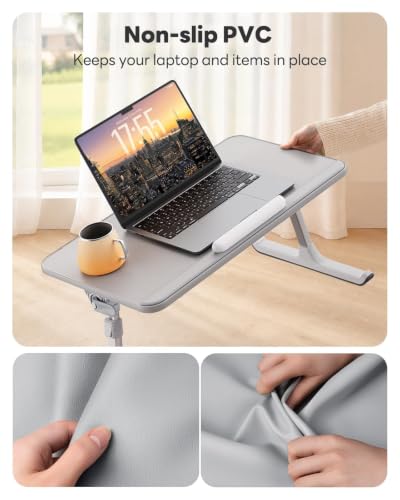 Non-Slip Leather Lap Desk Laptop Bed Tray Table, Laptop Stand for Bed, view 4