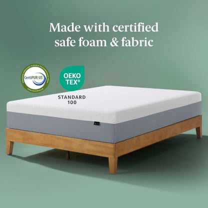Zinus 10 Inch Queen Green Tea Essential Memory Foam Mattress, Medium Feel, view 6
